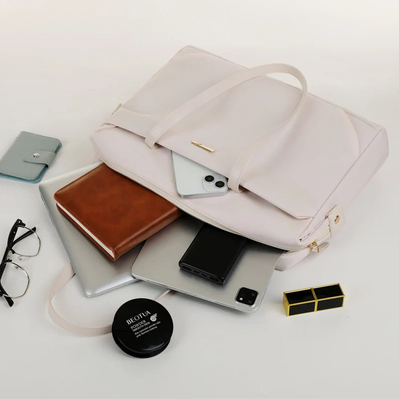 JMT-333194 Waterproof 14-Inch Nylon Laptop Bag for Women - Stylish Business Travel Handbag