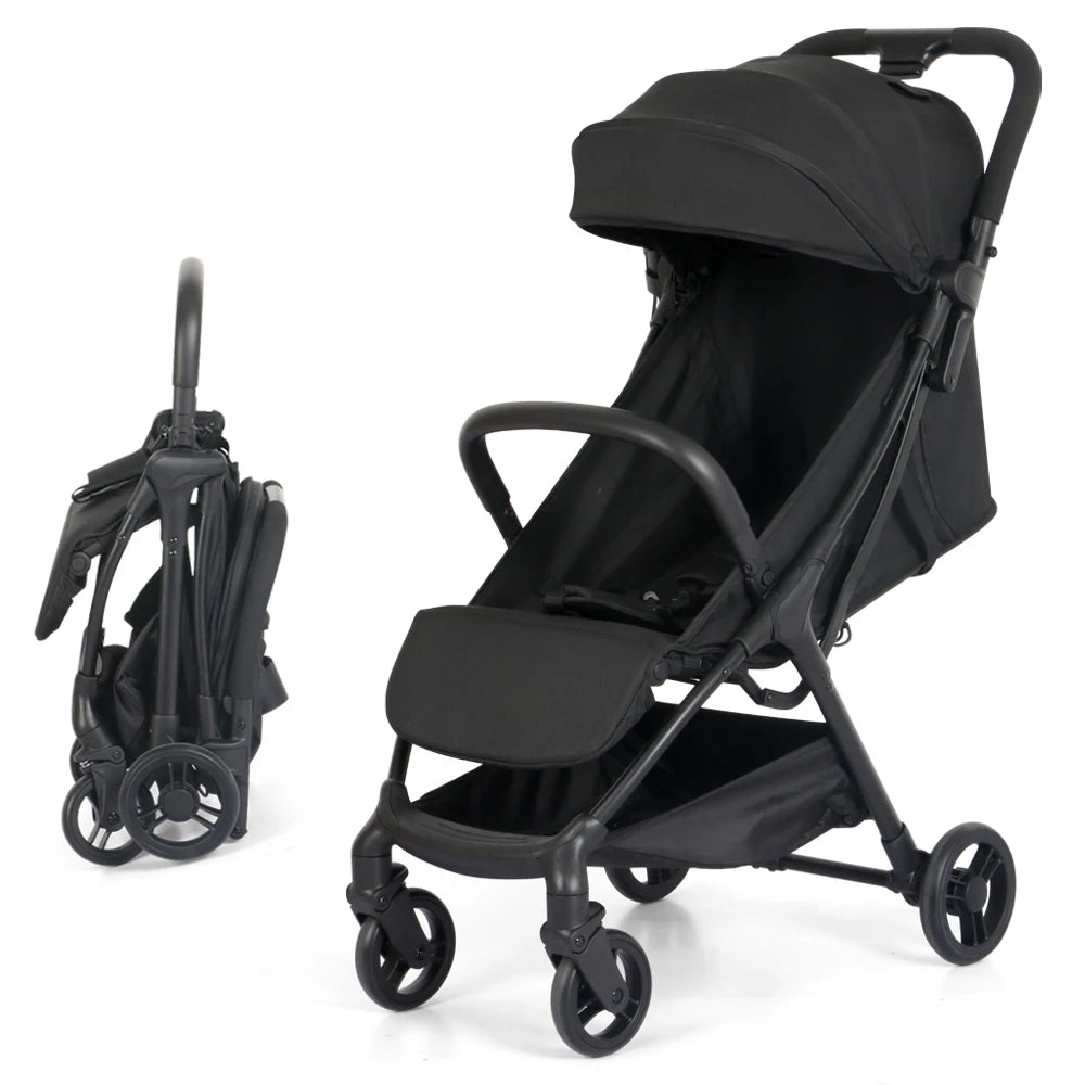 JMT-333386 Compact Folding Baby Stroller Lightweight Travel Pushchair with Metal Frame