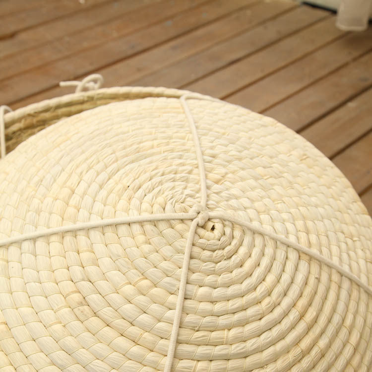 JMT-333386 Straw Cat Hammock and Climbing Frame for Cats - 50cm Diameter, Corn Husk and Cloth with Hemp Rope