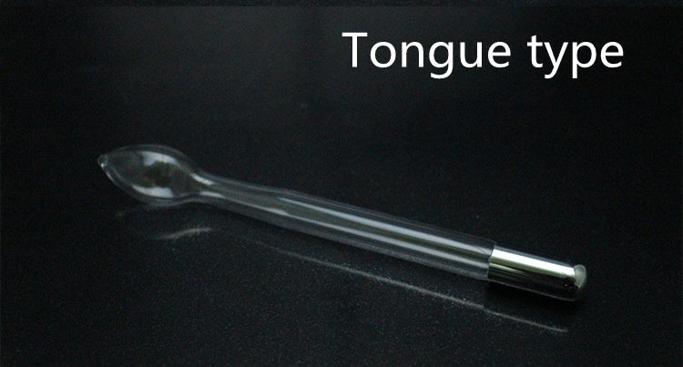 JMT-333514 Electrotherapy Instrument Accessories Set - Includes Mushroom Stick, Elbow Tube, Tongue Tube, and Comb in Red and Purple Light