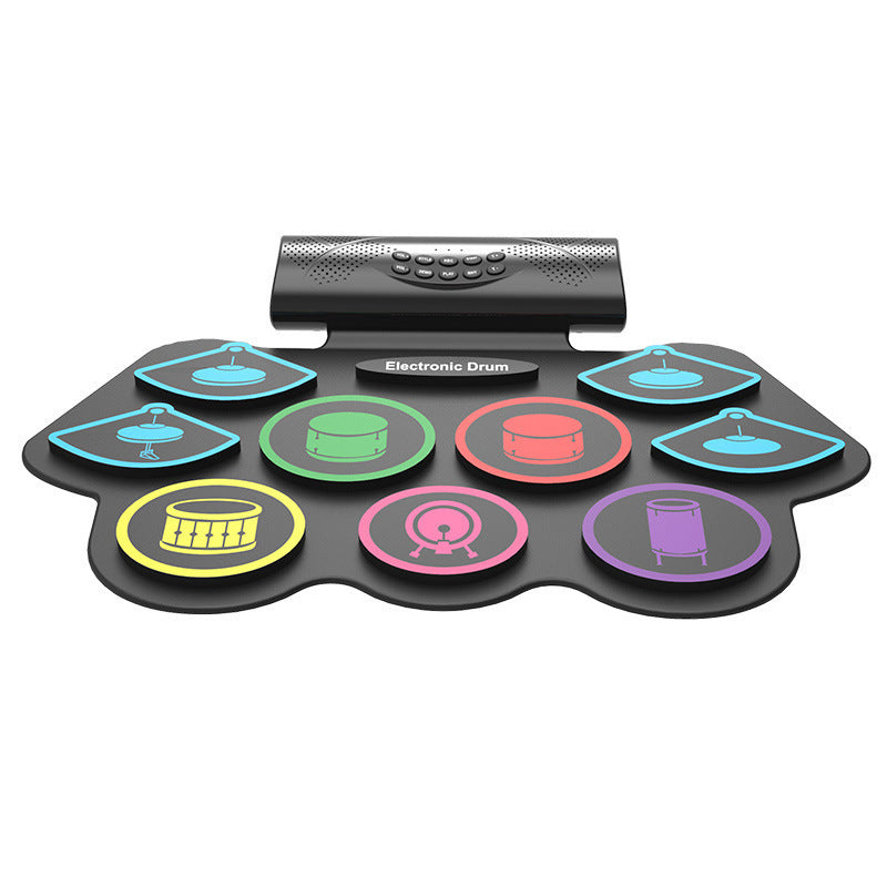 JMT-333706 Portable Bluetooth Jazz Drum with 7 Silicone Drum Kits - Compact 51x34x7cm Design