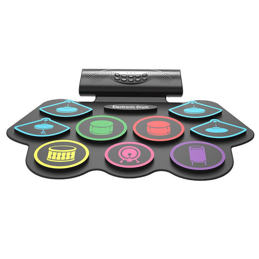 JMT-333706 Portable Bluetooth Jazz Drum with 7 Silicone Drum Kits - Compact 51x34x7cm Design
