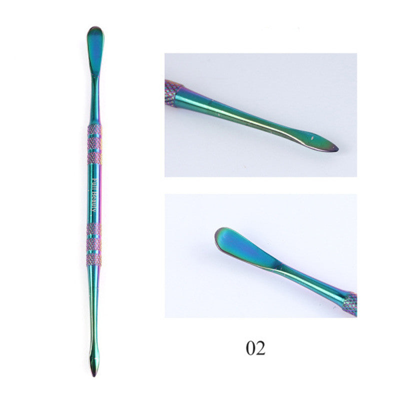 JMT-333834 Electroplated Nail Clippers with Dead Skin Fork Tweezers and Manicure Polishing Tool