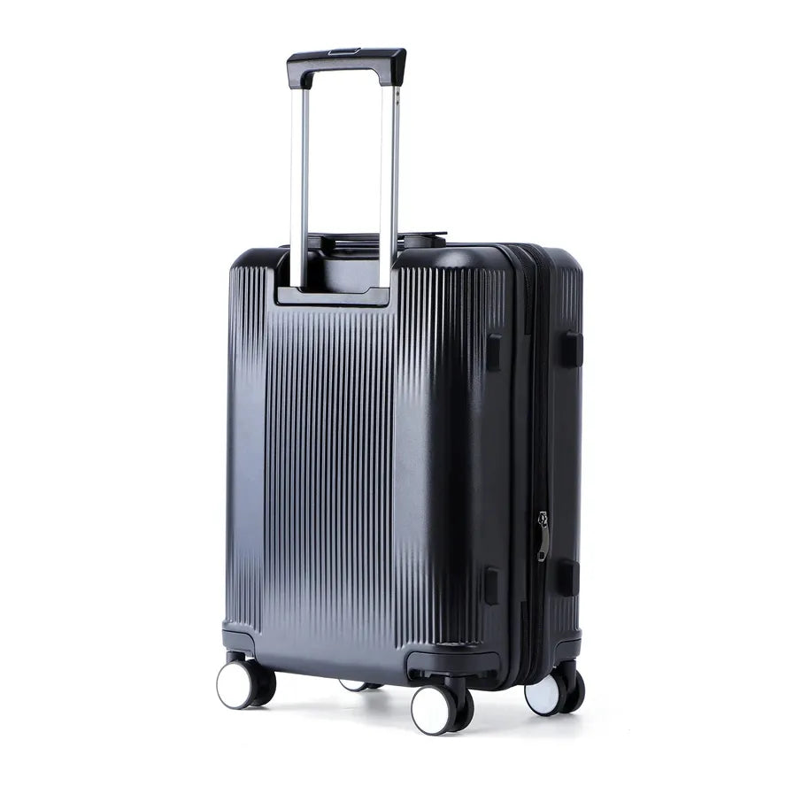 JMT-334090 Customisable Large Trolley Suitcase with Spinner Wheels, Durable ABS and PC Construction, Travel Luggage for Men