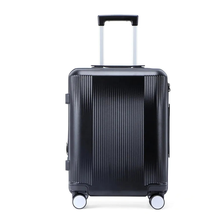 JMT-334090 Customisable Large Trolley Suitcase with Spinner Wheels, Durable ABS and PC Construction, Travel Luggage for Men