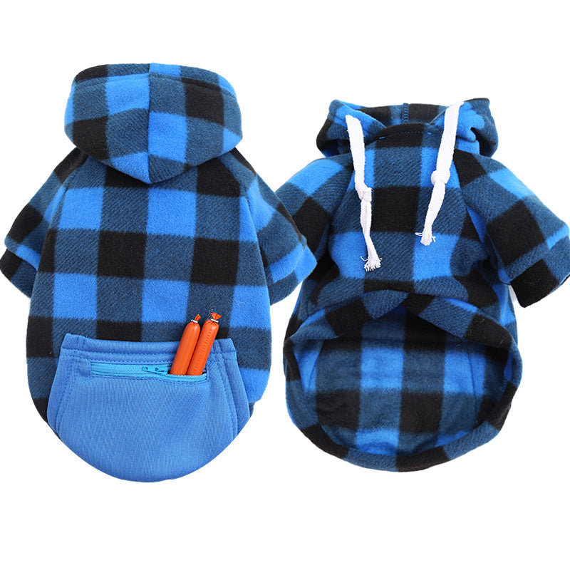 JMT-334154 Cozy Plaid Sweatshirt for Large Dogs – Available in Multiple Styles and Sizes