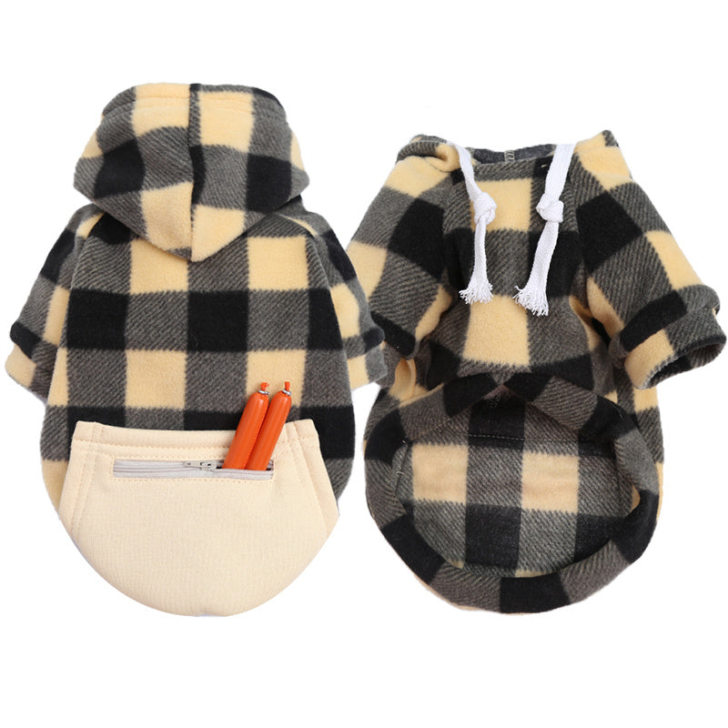 JMT-334154 Cozy Plaid Sweatshirt for Large Dogs – Available in Multiple Styles and Sizes