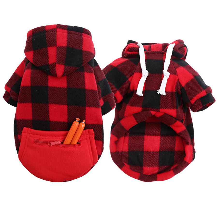 JMT-334154 Cozy Plaid Sweatshirt for Large Dogs – Available in Multiple Styles and Sizes