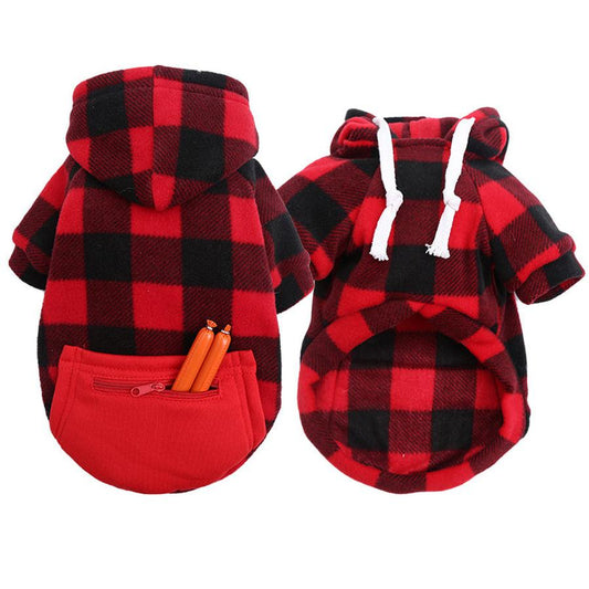 JMT-334154 Cozy Plaid Sweatshirt for Large Dogs – Available in Multiple Styles and Sizes