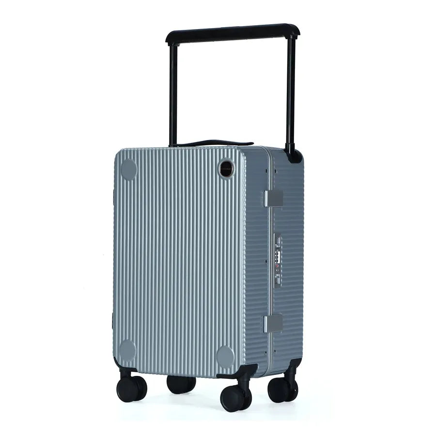 JMT-334410 Durable Hard Shell Aluminium Travel Trolley Case with Wide Handle