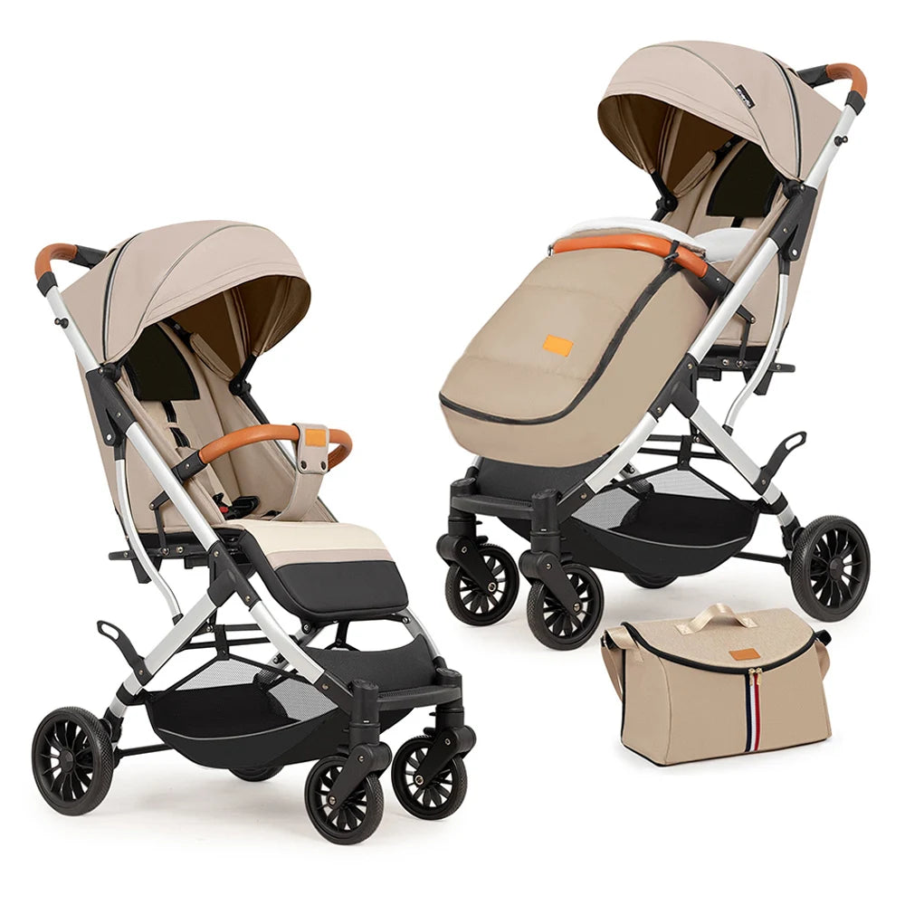 JMT-334538 Compact Lightweight Baby Stroller with Carbon Steel Frame, One-Hand Foldable Design for Travel