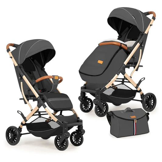 JMT-334538 Compact Lightweight Baby Stroller with Carbon Steel Frame, One-Hand Foldable Design for Travel