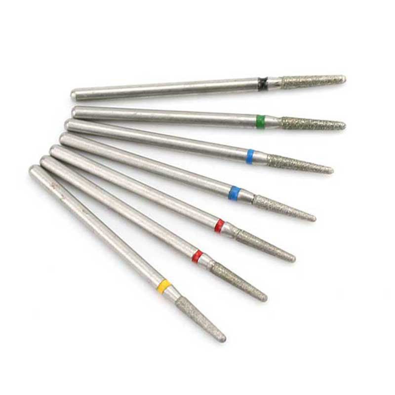 JMT-334986 Silver Tungsten Steel Nail Art Grinding Heads Set - 7 Diamond Polishing Tips for Nail Tools