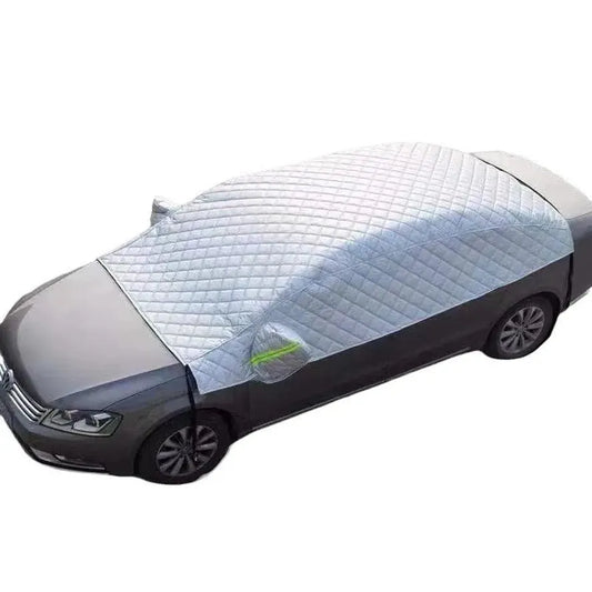 JMT-335306 Universal Waterproof Aluminium UV Protection Half Car Snow Cover - Hail Protector and Sunshade