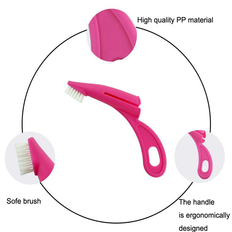 JMT-335754 Pet Finger Toothbrush for Dogs and Cats - Soft Silicone Bristles for Gentle Dental Care, Ergonomic Design, Lightweight and Portable for All Breeds