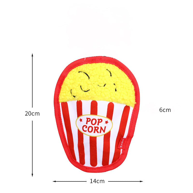 JMT-335818 Durable Crinkle Squeaky Dog Toy for Interactive Play - Stuffing-Free Hamburger Design