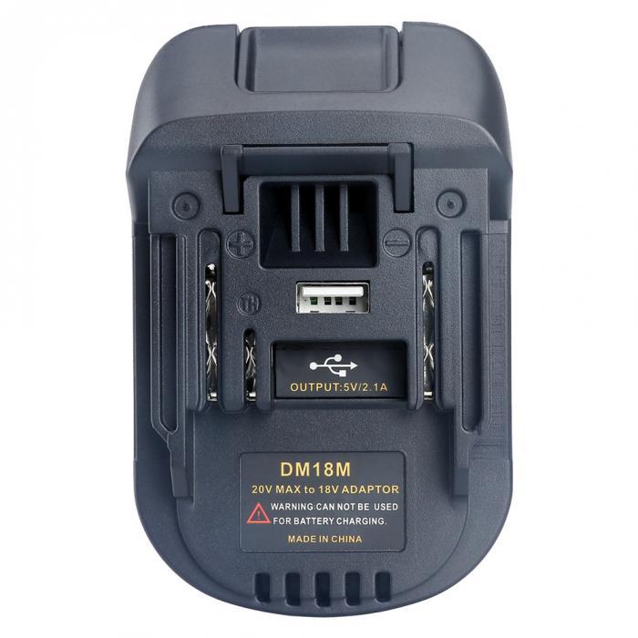 JMT-336010 Battery Adapter for Milwaukee DM18M to Makita H99F Compatibility