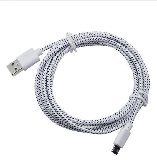 JMT-336010 Nylon Braided Micro USB Cable for Data Sync and Charging - 1m, 2m, 3m Lengths for Android Devices