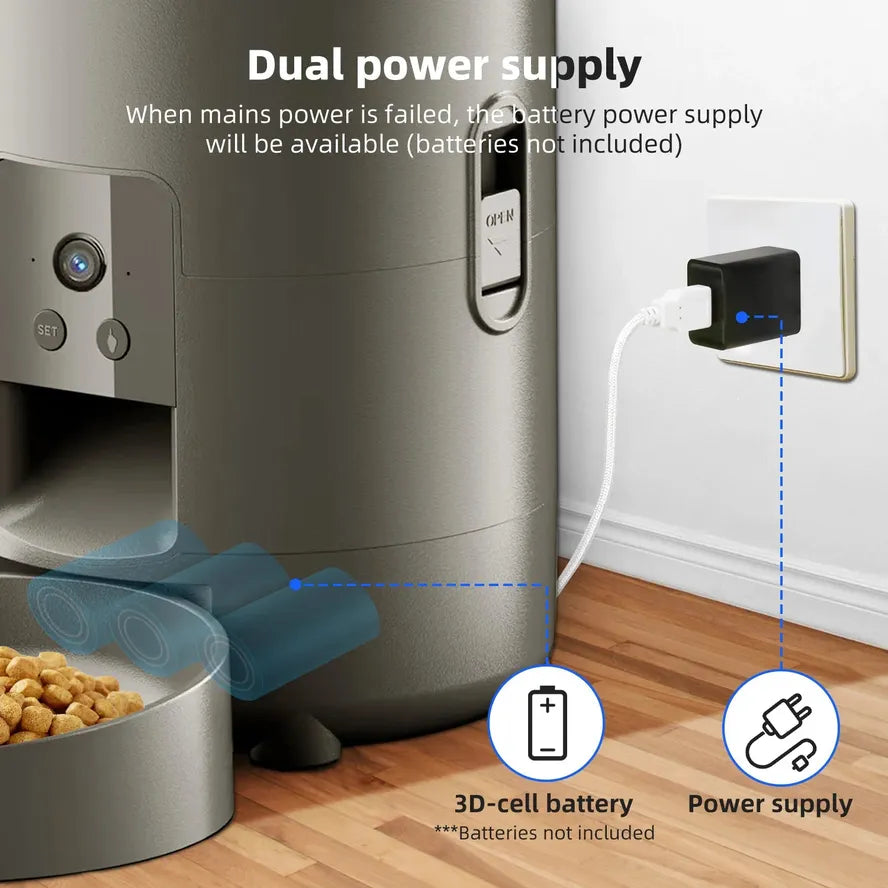 JMT-336202 Automatic 2L Pet Feeder with Smart Timer for Cats and Dogs