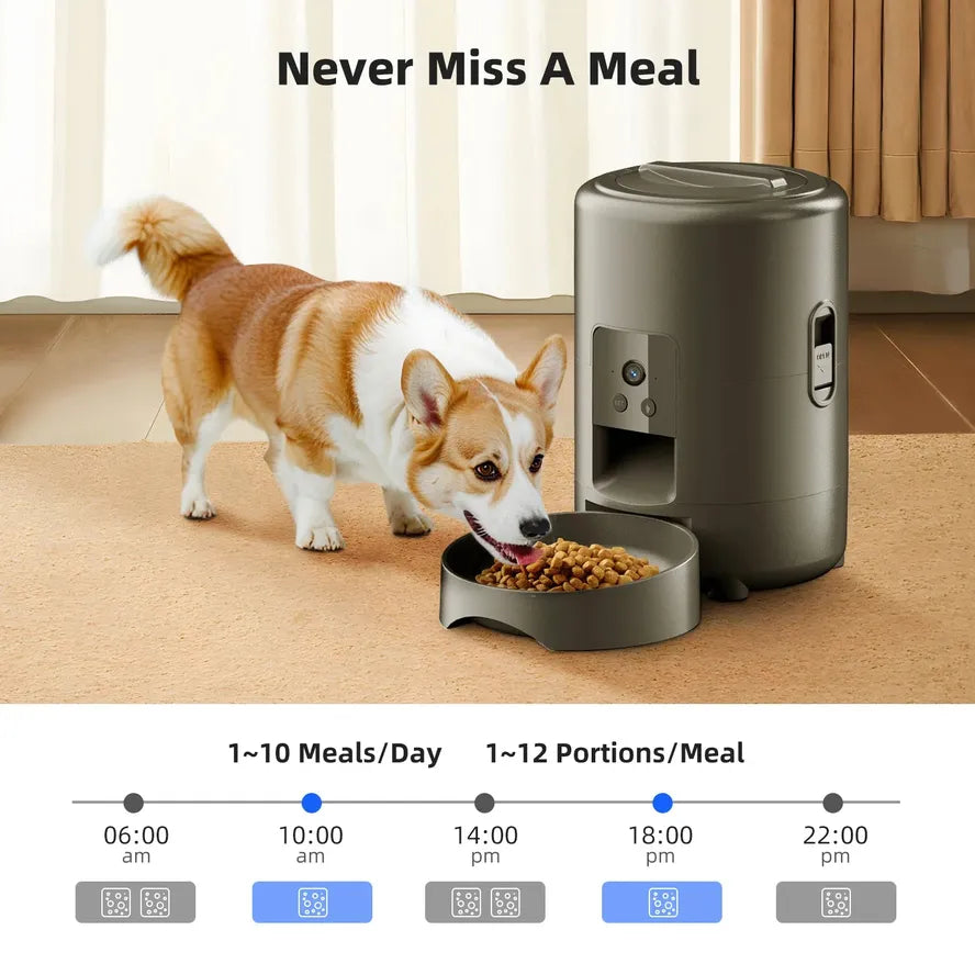 JMT-336202 Automatic 2L Pet Feeder with Smart Timer for Cats and Dogs