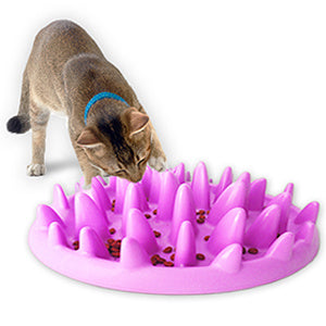 JMT-336650 Interactive Non-Slip Cat and Dog Slow Feeder Bowl - Jungle Puzzle Design for Healthy Eating