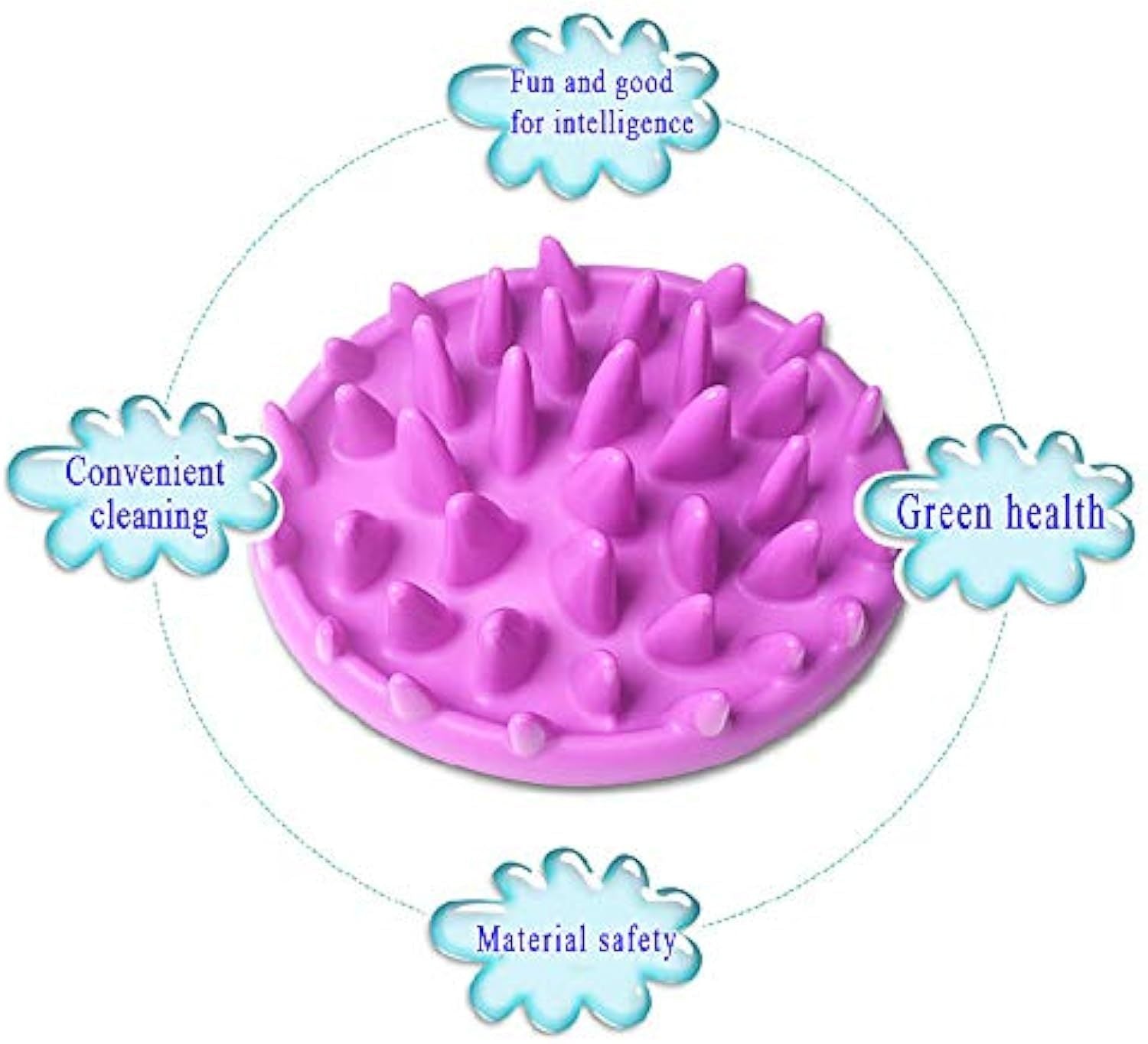 JMT-336650 Interactive Non-Slip Cat and Dog Slow Feeder Bowl - Jungle Puzzle Design for Healthy Eating