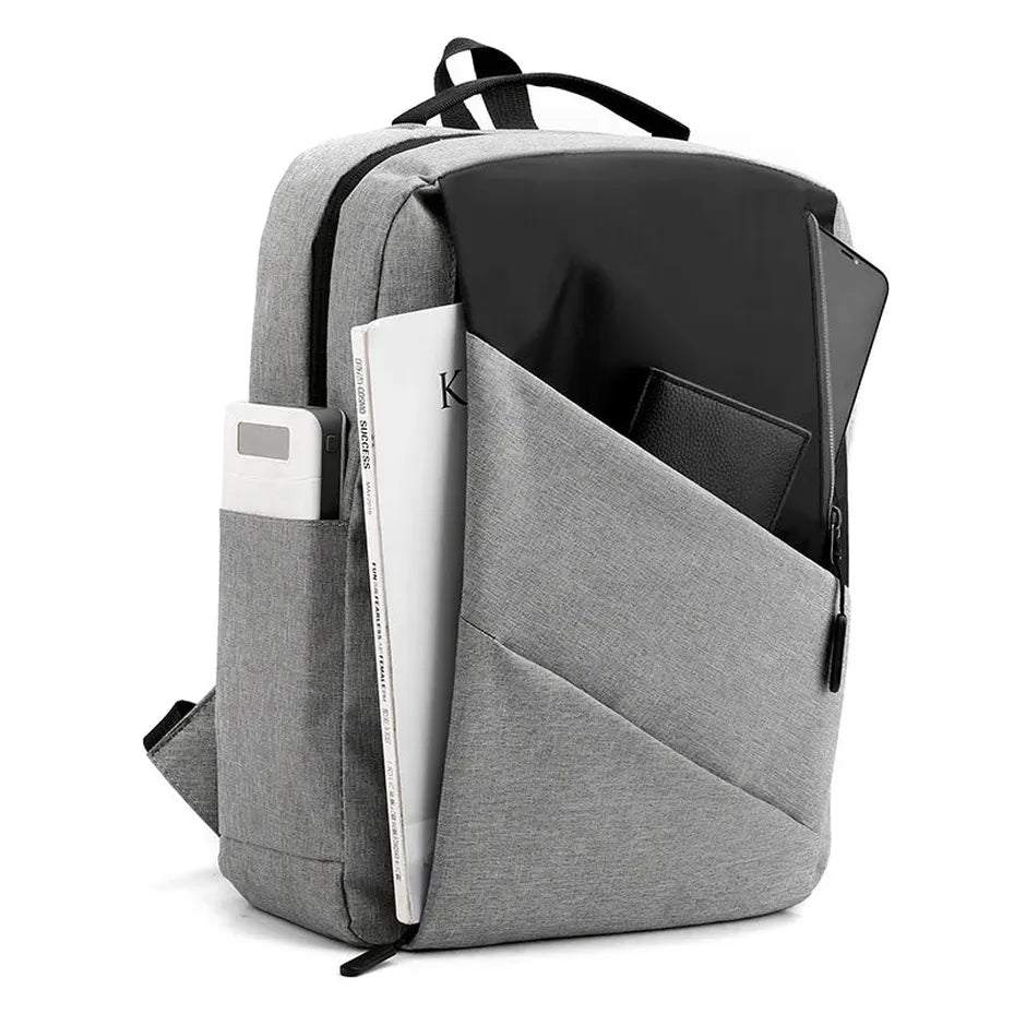 JMT-336650 Waterproof Oxford Canvas Laptop Backpack with USB Charging and Nylon Lining, Ideal for School and Travel