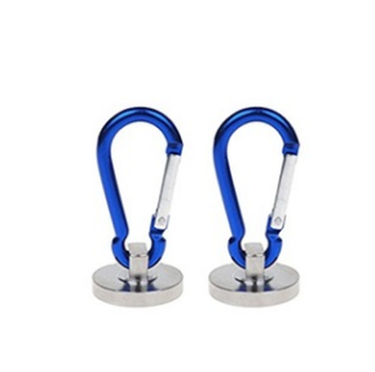 JMT-336714 Magnetic Carabiner Tool Buckle with Blue Plastic Edging and Detachable Ring