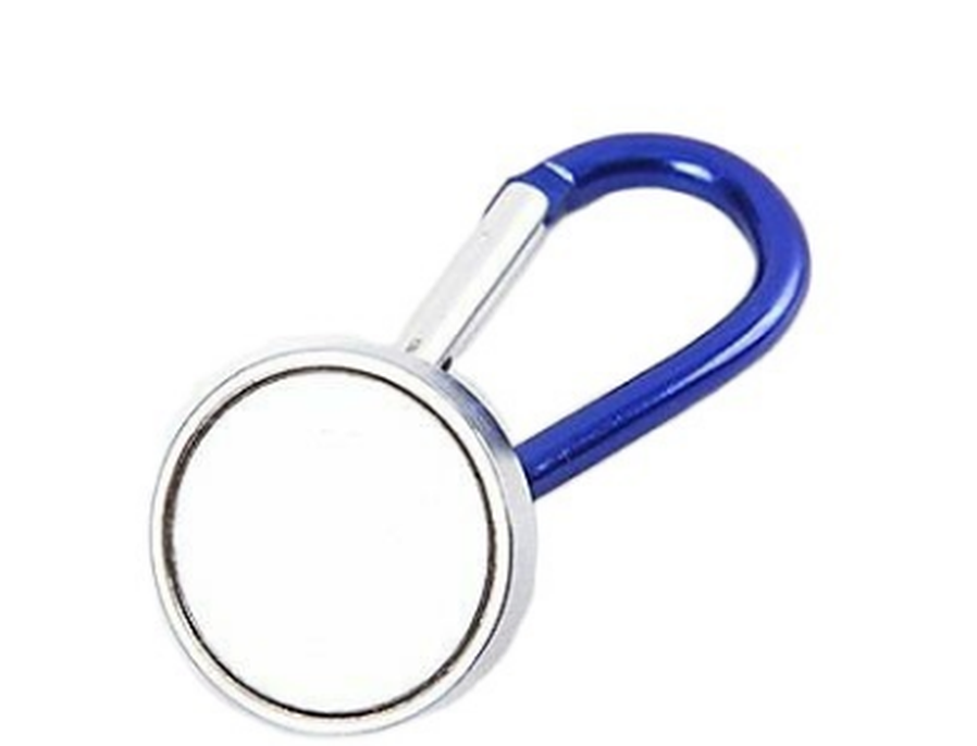 JMT-336714 Magnetic Carabiner Tool Buckle with Blue Plastic Edging and Detachable Ring