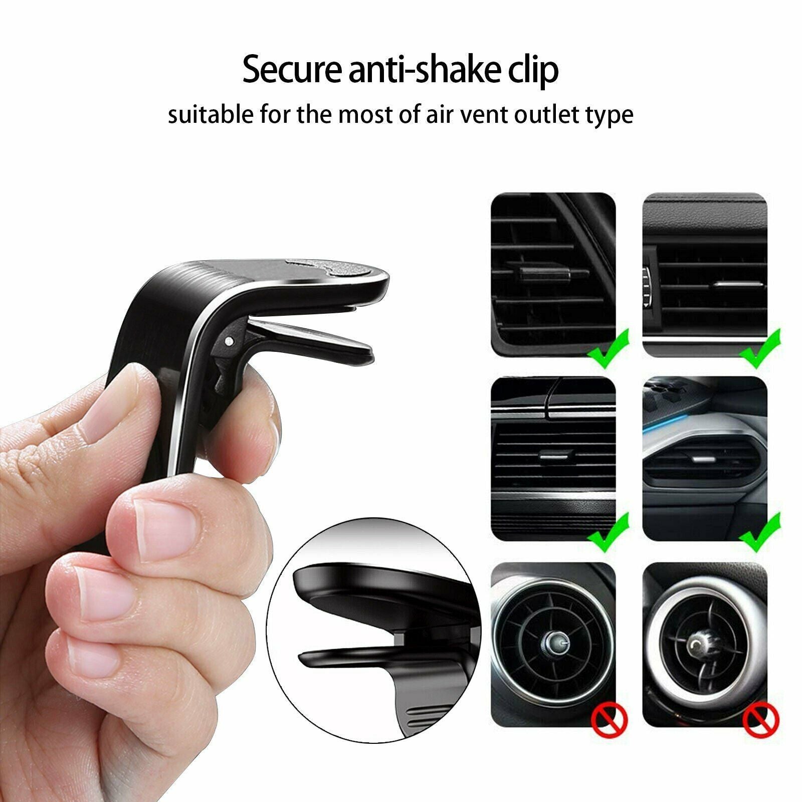 JMT-336842 Magnetic Air Vent Mount Holder for Cars – 360-Degree Phone and GPS Stand