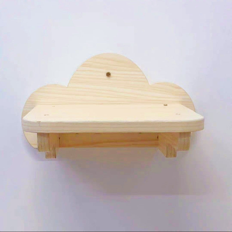 JMT-336842 Wall-Mounted Solid Wood Cat Jumping Platform for Active Pets