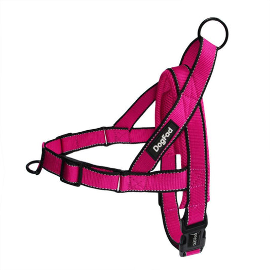 JMT-337162 Adjustable Nylon Pet Chest Harness for Small to Large Dogs - Vests Available in Black, Rose Red, and Blue