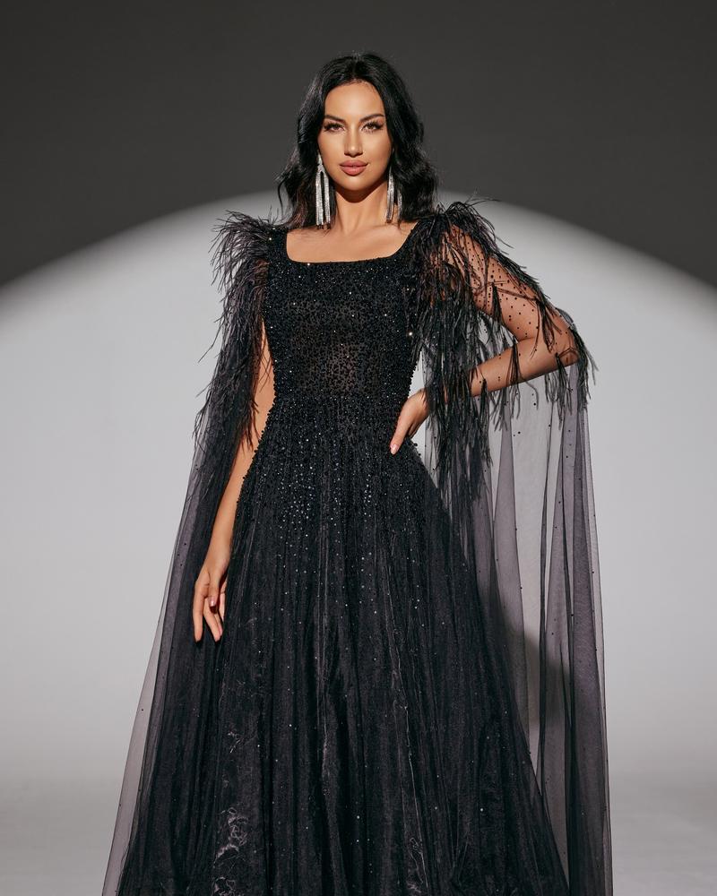 JMT-337226 Elegant Black Evening Dress - Model SH0013 for Women’s Special Occasions
