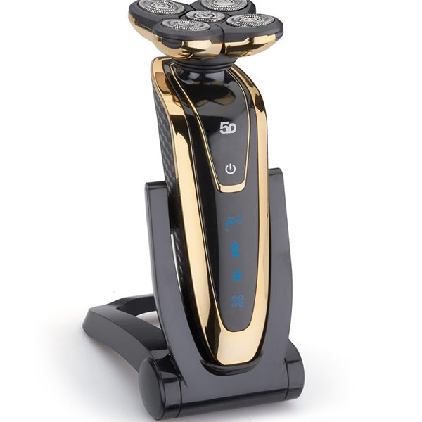 JMT-337226 Rechargeable 5D Rotary Shaver with Multi-Functional Heads and Full Body Wash Design