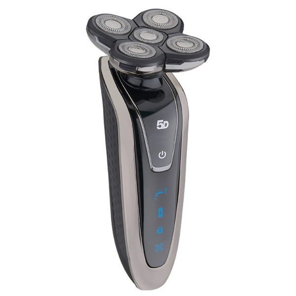 JMT-337226 Rechargeable 5D Rotary Shaver with Multi-Functional Heads and Full Body Wash Design