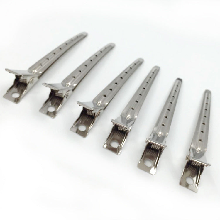 JMT-337354 Stainless Steel Hairdressing Duckbill Clips - Large Steel Hair Staples, Pack of 10