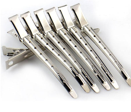 JMT-337354 Stainless Steel Hairdressing Duckbill Clips - Large Steel Hair Staples, Pack of 10