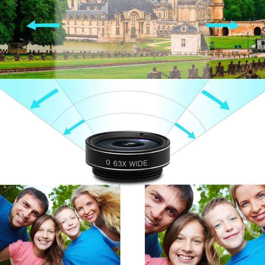 JMT-337994 10-in-1 Fisheye Lens Set for Mobile Phones with HD Glass and Metal Construction