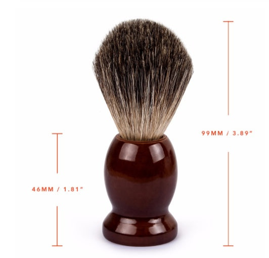 JMT-338250 Mixed Road Badger Hair Brush with Lotus Wood Handle for Gentle Beard Grooming