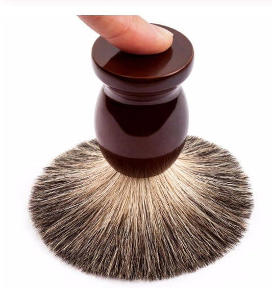 JMT-338250 Mixed Road Badger Hair Brush with Lotus Wood Handle for Gentle Beard Grooming