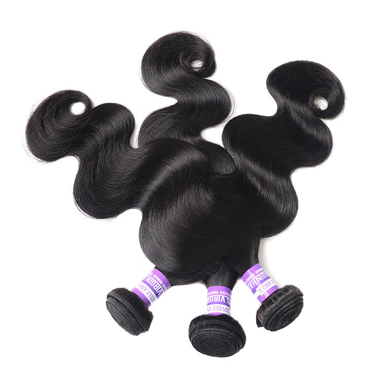 JMT-338506 Brazilian Human Hair Bundles with Closure for Natural Style and Versatility