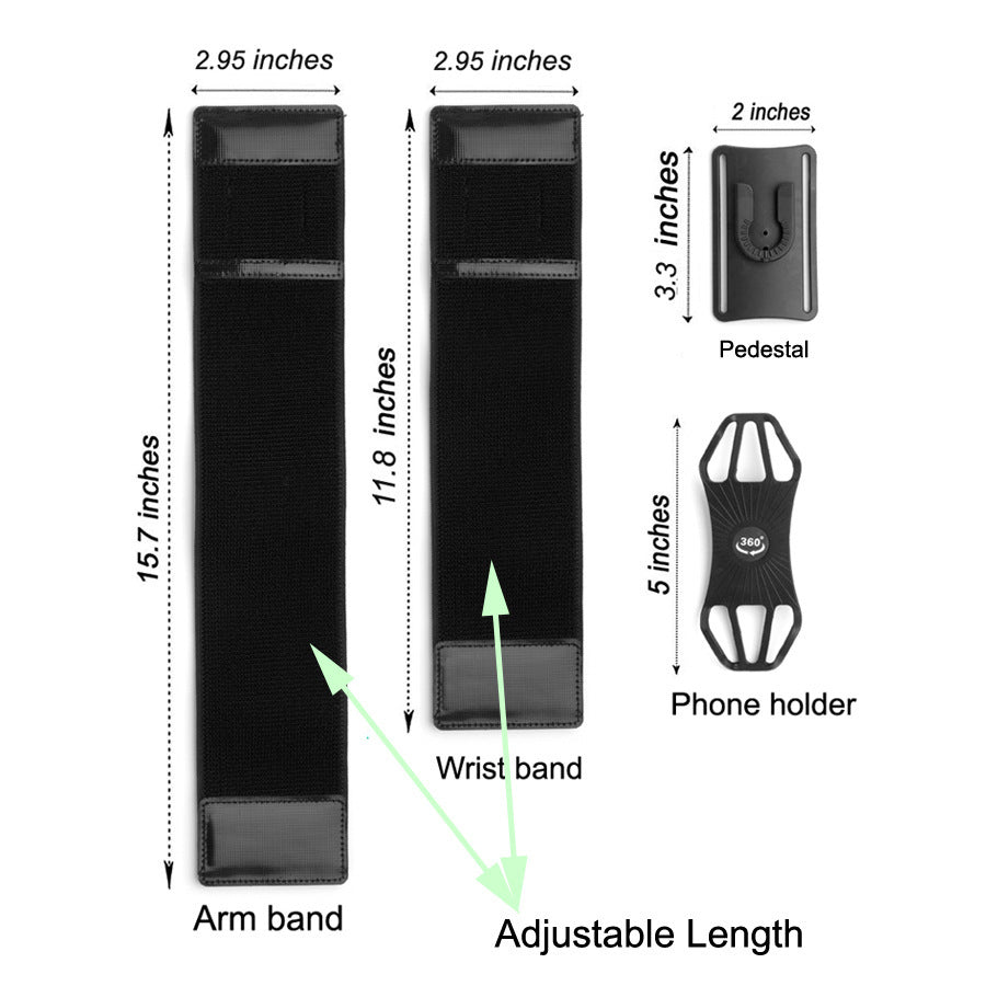 JMT-338826 Outdoor Sports Arm Strap for 4-6.5 Inch Smartphones, Black
