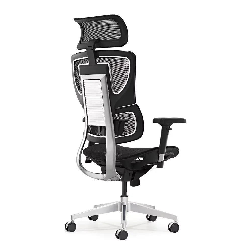 JMT-338890 Ergonomic High Back Reclining Leather Office Chair with Swivel Feature for Computer Desks