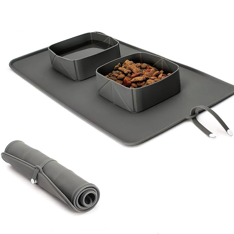 JMT-338954 Collapsible Silicone Pet Feeder Bowls for Dogs and Cats - Portable and Lightweight Travel Dishes for Food and Water