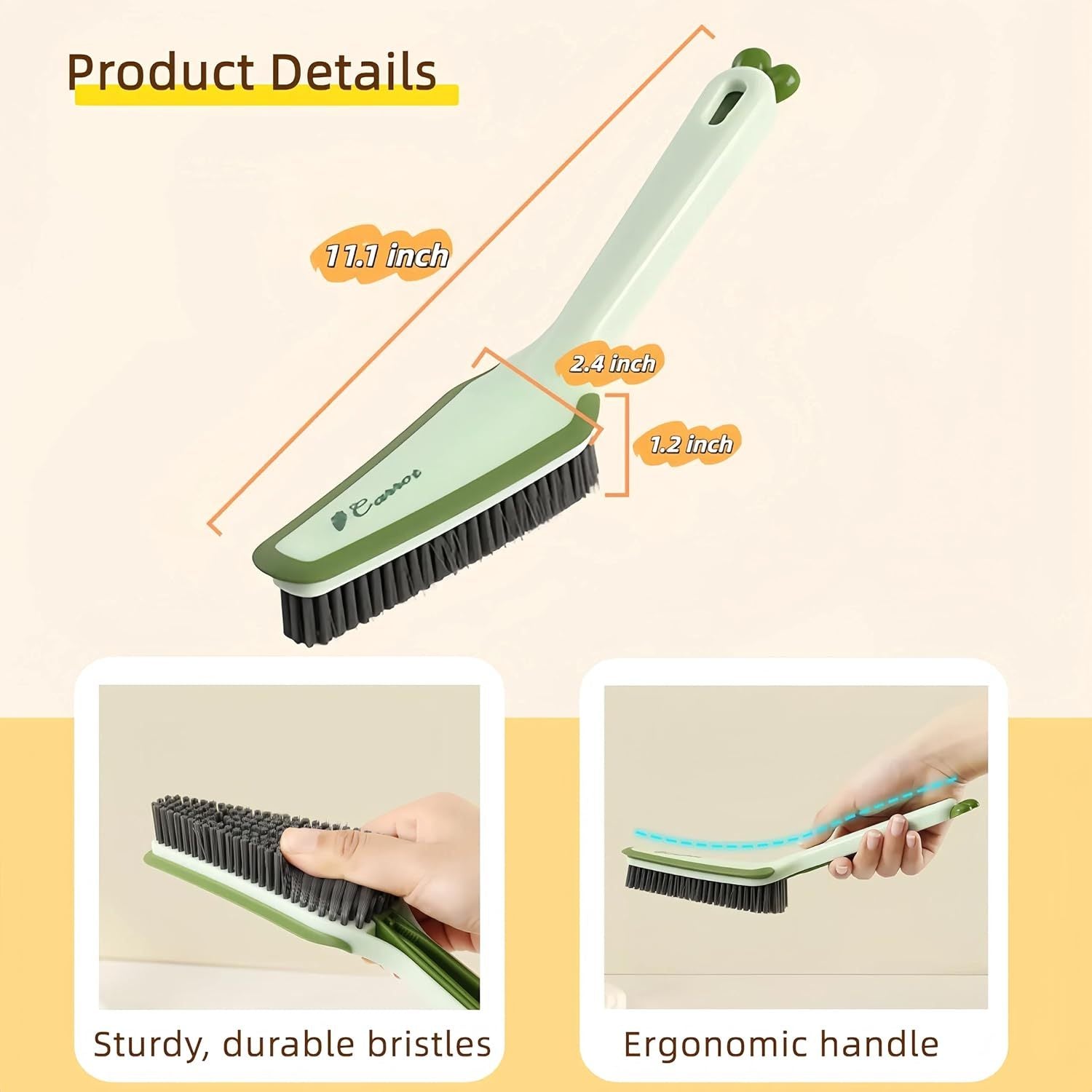 JMT-339210 3-in-1 Multifunctional Pet Cleaning Brush with Hard Bristle, Tweezer, and Scraper for Home Use