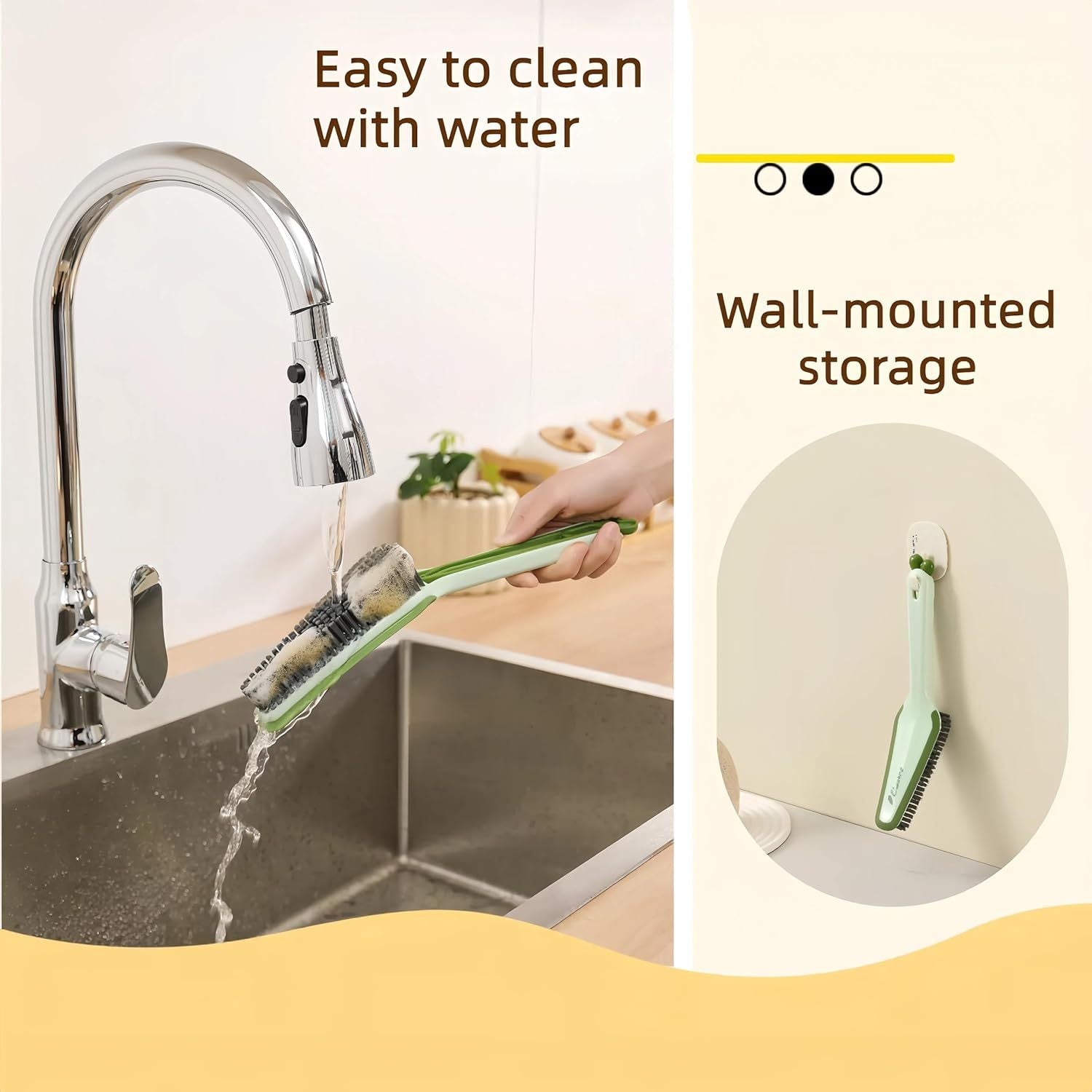 JMT-339210 3-in-1 Multifunctional Pet Cleaning Brush with Hard Bristle, Tweezer, and Scraper for Home Use