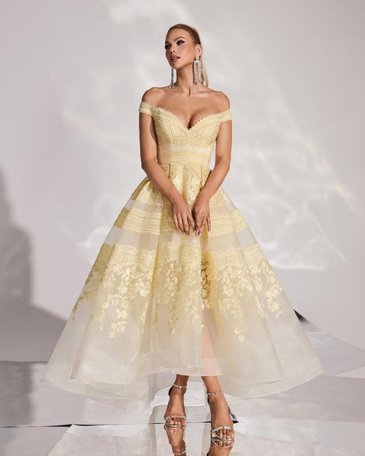 JMT-339210 Elegant Yellow Dress for Women - Stylish and Versatile Outfit