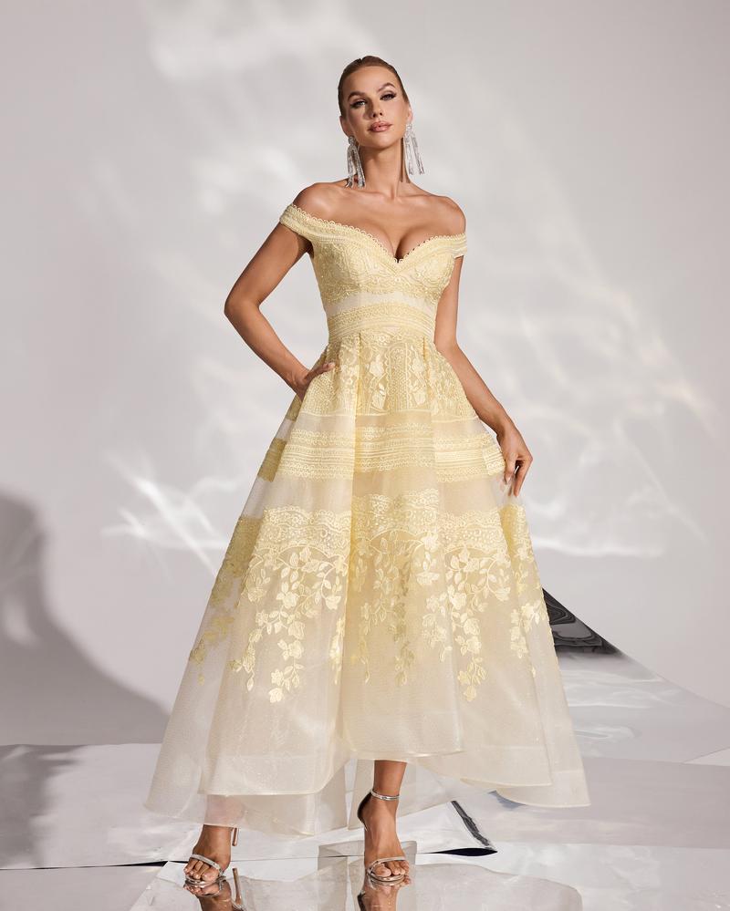 JMT-339210 Elegant Yellow Dress for Women - Stylish and Versatile Outfit