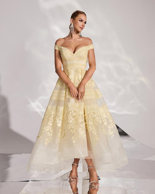 JMT-339210 Elegant Yellow Dress for Women - Stylish and Versatile Outfit