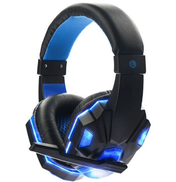 JMT-339466 Illuminated Wired Gaming Headset with Adjustable Microphone and Volume Control for PC, PS4, Switch, and Laptop